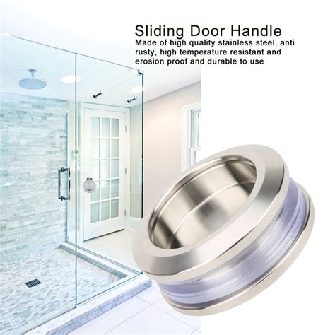 tebru bathroom door handle shower glass sliding door round stainless