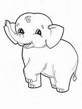 Coloring Baby Elaphants sketch template