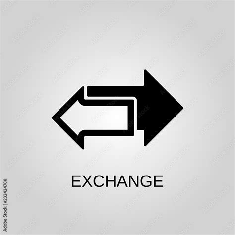 exchange icon exchange symbol flat design stock vector