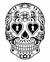 Skull Coloring Dead Sugar Pages Printable Grateful Easy Skulls Drawings Muertos Los Drawing Dia Mask Colouring Bones Bears Cool Mexican sketch template
