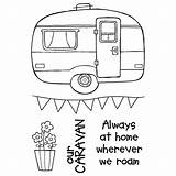 Caravan Drawing Stamps Clear Cling Set A6 Drawings Paintingvalley Woodware Craftyarts sketch template