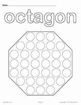 Dot Octagon Shapes Coloring Do Bingo Pages Printable Shape Printables Worksheets Dauber Worksheet Preschool Toddlers Painting Paint Crafts Tracing Dots sketch template