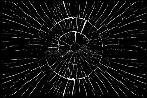 Broken Glass On A Black Background Vector Illustration