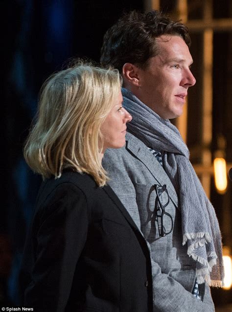 rehearsals over the weekend the actress was pictured with fellow presenter benedict cumberbatch