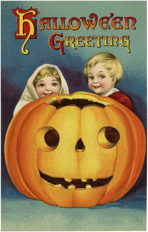 adorable vintage halloween pumpkin kids image  graphics fairy