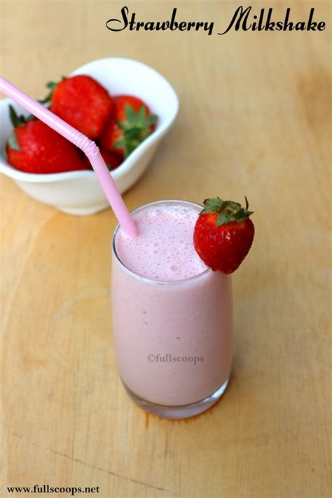 Strawberry Milkshake Recipe ~ Full Scoops A Food Blog