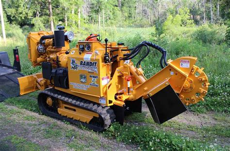 bandit launches  tracked model  stump grinder