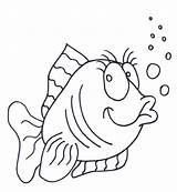Fish Coloring Pages Kids Girl Print Color Rainbow Smiling Coloringkids sketch template