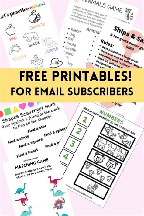printables activities games  worksheets  hungry kids