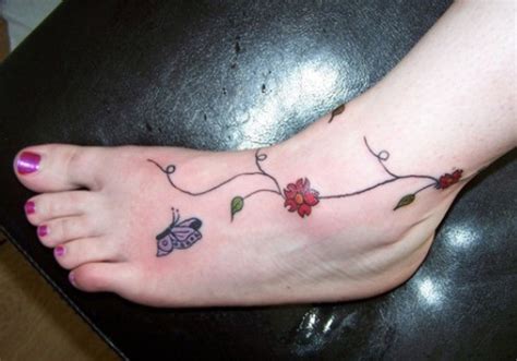 wonderful butterfly tattoos  foot creativefan