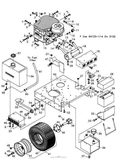 bunton bobcat ryan   hp briggs wd  series mower parts diagram  upper