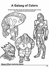 Mass Effect Coloring Book sketch template