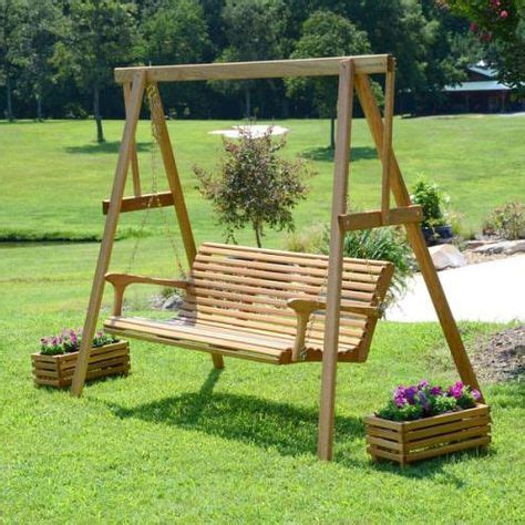 sittin easy classic solid oak porch swing set muebles de jardin