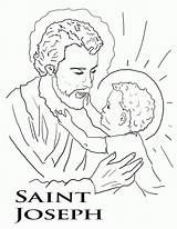 Coloring St Joseph Pages Saint Clipart Catholic Printable Kids Feast Sheets Patron Saints Jesus Activities Google Drawings Crafts Dessin Result sketch template