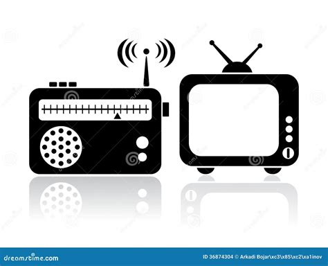 tv radio icons stock images image