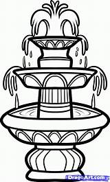 Fountain Water Clipart Drawing Fountains Sketch Draw Drawings Drinking Step Sketches Clip Easy Beautiful Traditional Icon Cliparts Cartoon Simple Clipground sketch template
