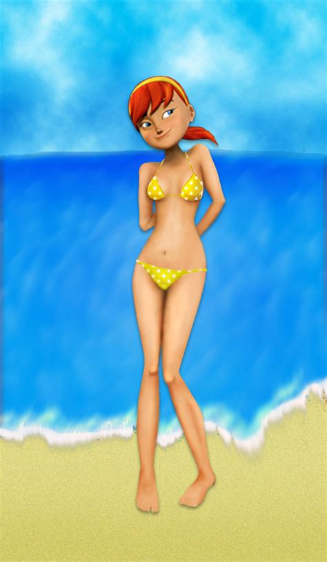 April O Neil Yellow Polka Dot Bikini By Pearshapedtoad On