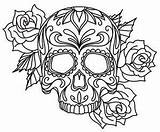 Coloring Pages Skull Sugar Skulls Hippie Tattoos Tattoo American Colouring Adult Adults Books Stencil Designs Urbanthreads Color Unique Girl Search sketch template