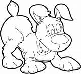 Dog Cartoon Coloring Puppy Printable sketch template