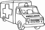 Ambulance Clipart Truck Coloring Pages Cartoon Printable Outline Fire Drawing Color Lifted Print Template Line Cliparts Colouring Kids Clip Sketch sketch template