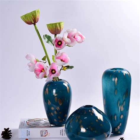 European Colored Glass Vase For Decoration Home Decor Tabletop Vases