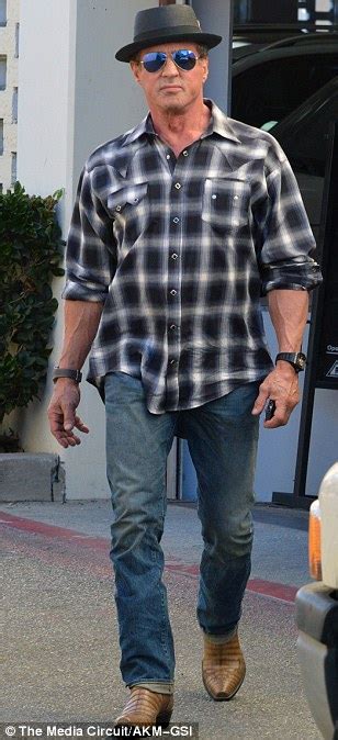 Sylvester Stallone Displays Massive Veiny Forearms After Lunch At