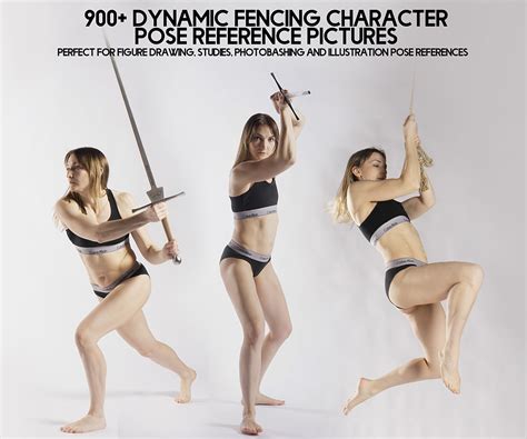 900 dynamic fencing character poses