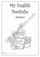 Portfolio English Cover Worksheet Preview Teaching Resources sketch template