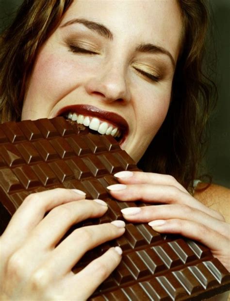 valentine s day women being seduced by chocolate