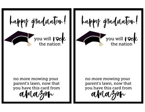 printable graduation card paper trail design