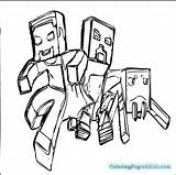Coloring Pages Dantdm Getcolorings Minecraft sketch template