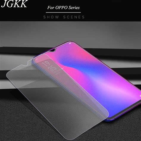 jgkk tempered glass for oppo f5 f7 f9 pro r15 r17 pro matte frosted