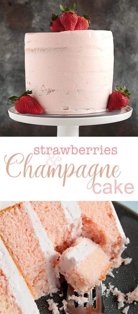 pink champagne  strawberries cake recipe  recipe
