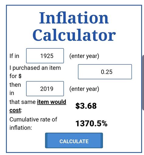 pin  bryan chris  random stuff inflation calculator calculator