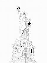 Libertad Estatua Printable Malvorlagen Ausmalbilder Freiheit Pintarcolorear sketch template