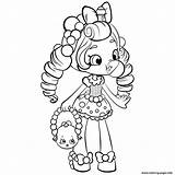 Coloring Shopkins Pages Shoppies Doll Printable Print sketch template