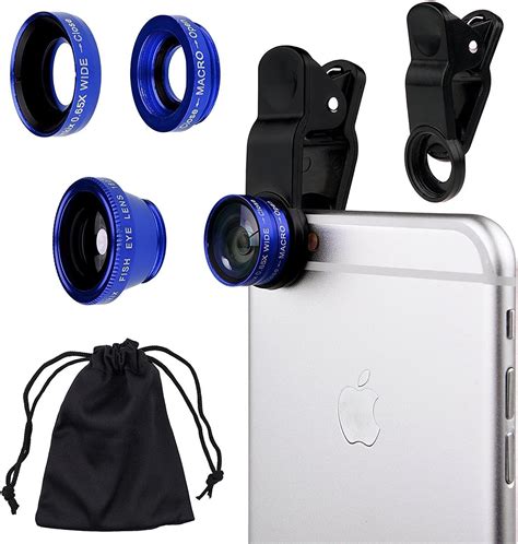 amazoncom ipad air blue universal    camera lens kit micro wide angle  fish eye