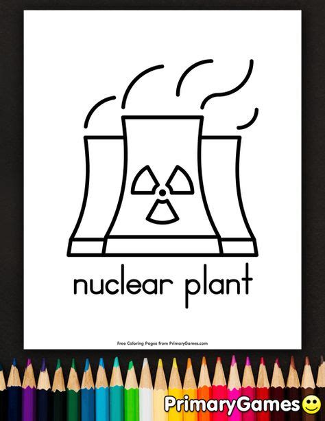 nuclear plant coloring page  printable  earth day coloring