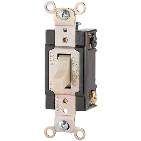 eaton  amp single pole ivory toggle light switch  lowescom