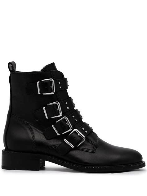 carvela multi strap leather ankle boots  black modesens