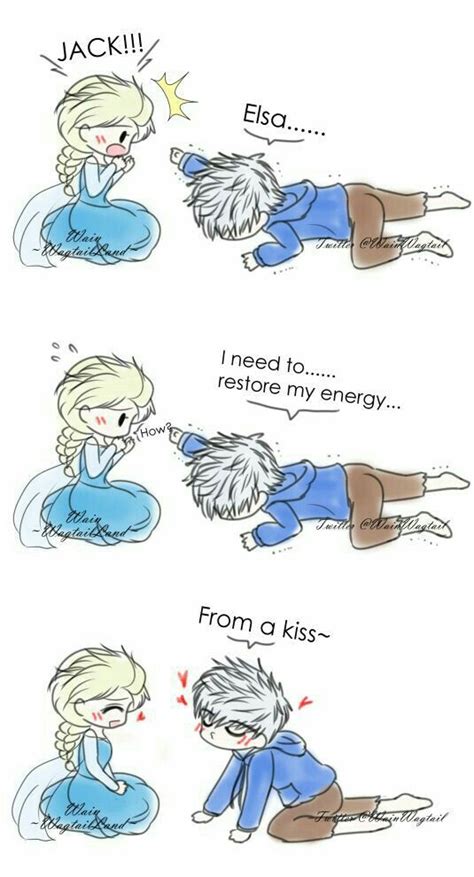 jack frost x elsa jack and elsa disney princess elsa jelsa comics