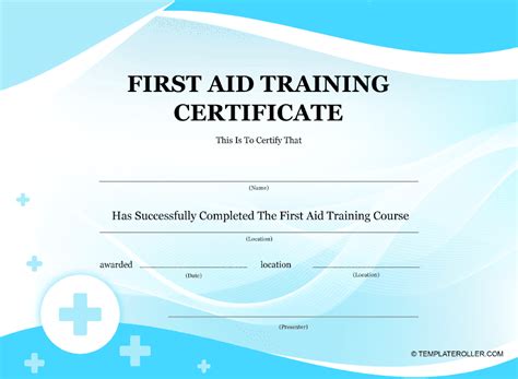 printable cpr certificate templates