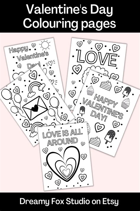 valentines day colouring pages printable colouring etsy