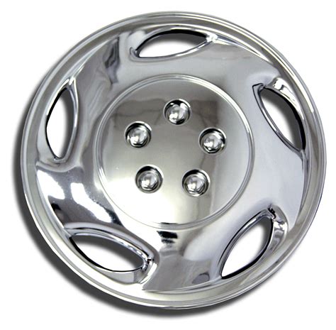set   chrome pop  hubcaps  wc    hub caps wheel skin cover  inches  pcs set