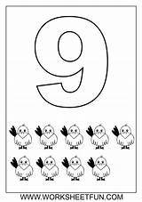 Coloring Number Pages Worksheets Numbers Preschool Kindergarten Kids Color Para Printable Worksheet Atividades Número Colorir Nine Learning Pintar Worksheetfun Math sketch template