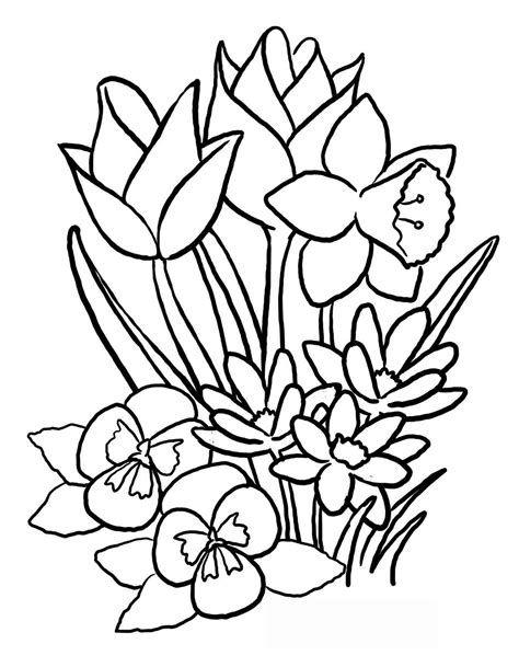 easter flowers coloring pages  getdrawings