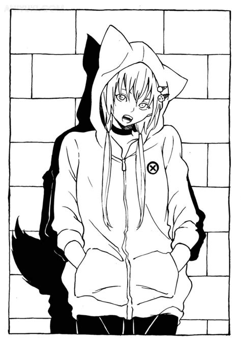 emo girl coloring pages