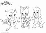 Coloring Catboy Pages Owlette Gekko Connor Kids Printable Color sketch template