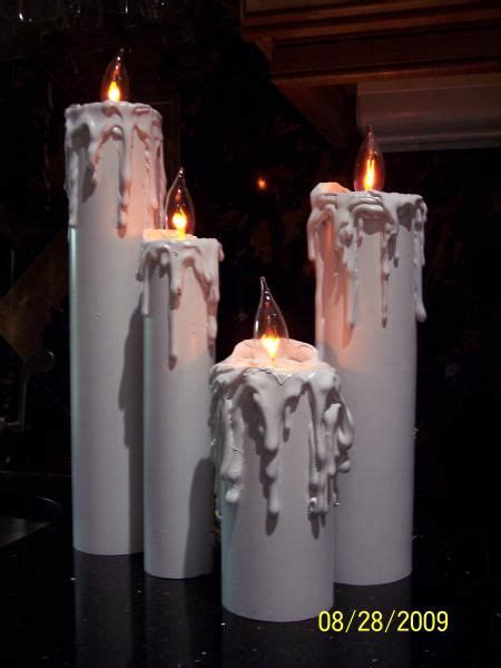 pinner says my pvc candles just finished and here are 4