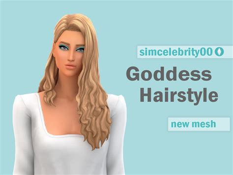 The Sims Resource Goddess Hair By Simcelebrity00 Sims 4 Hairs